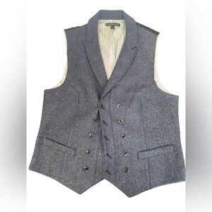 John Varvatos Charcoal Pinstripe Vest